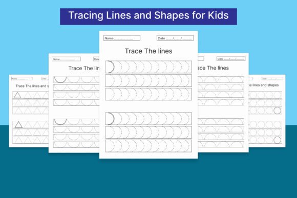 Download Tracing Lines and Shapes  Kids Workbook - Lines and shapes Collection