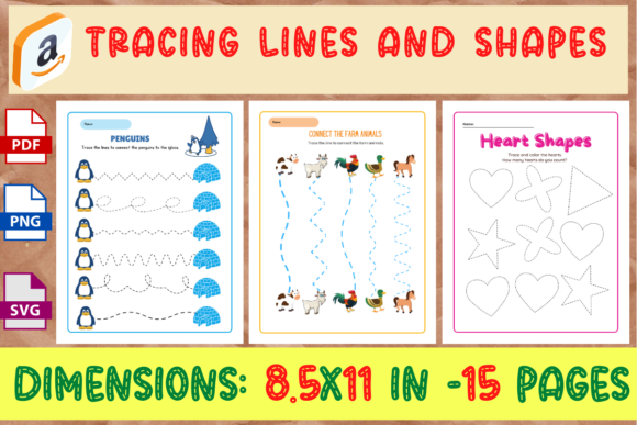Download Tracing Lines and Shapes for Kids - Lines and shapes Collection