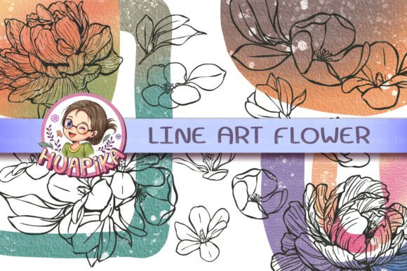 Download Abstract Line Art Flower Pattern - Abstract Collection