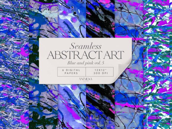 Download Blue and Pink Abstract Art Paper Pack - Abstract Collection