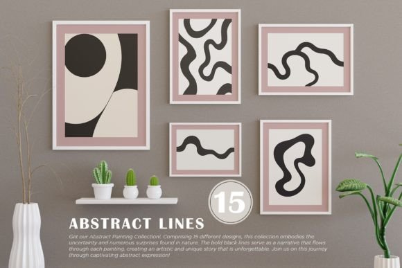Download Contemporary Abstract Line Art Print - Abstract Collection