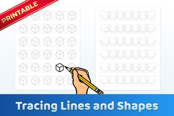 Download Tracing Lines and Shapes for Kids - Lines and shapes Collection