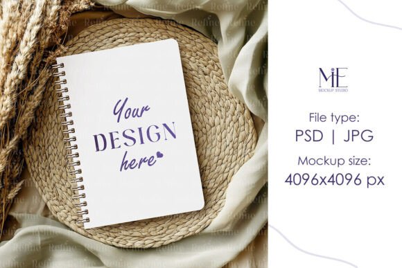 Download Spiral Notebook Mockup, Planner Mockup - Spiral Collection