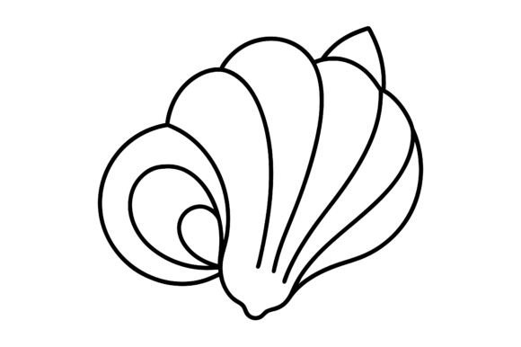 Download Abstract Line Art Seashell in One - Abstract Collection