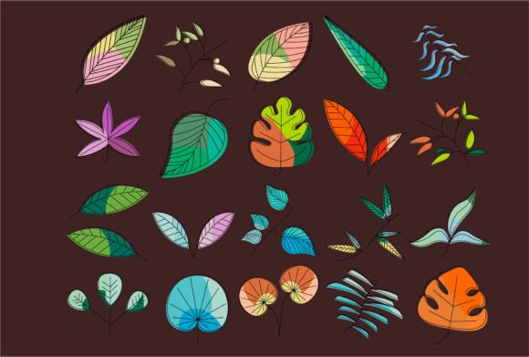 Download Abstract Line Art Leaf - Abstract Collection