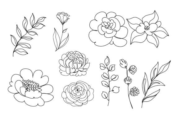 Download Abstract Flower Line Art - Abstract Collection