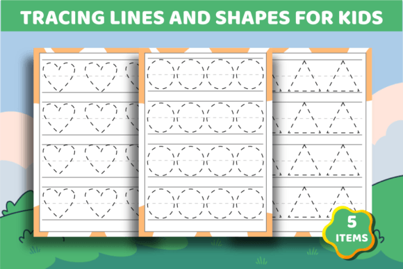Download Tracing Lines and Shapes for Kids - Lines and shapes Collection