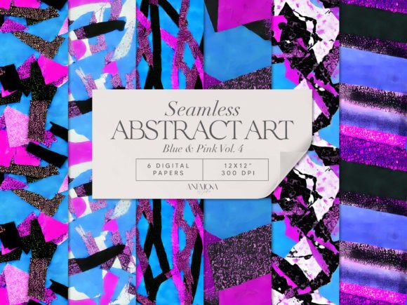 Download Blue and Pink Paper Pack Abstract Art - Abstract Collection
