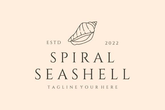 Download Spiral Seashell Line Art Logo Vector - Spiral Collection