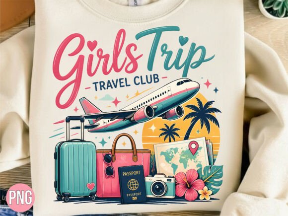 Download Vintage Girls Trip Travel PNG Shirt - Travel Collection