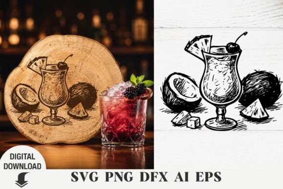 Download Cocktail Svg, Summer SVG, Laser Engraved - Summer svg Collection