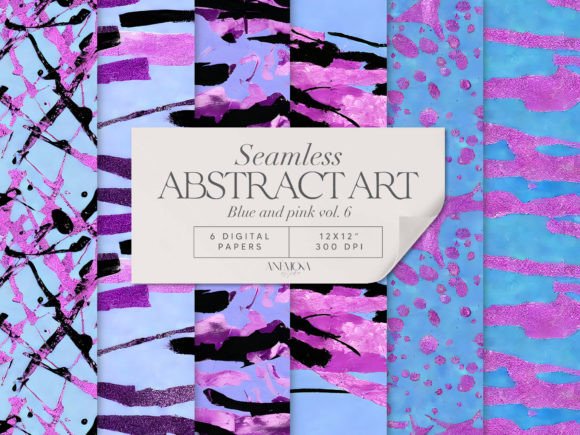 Download Blue and Pink Abstract Art Paper Pack - Abstract Collection