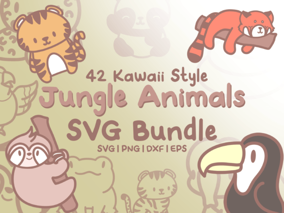 Download Jungle Animal SVG Illustrations - Illustrations Collection